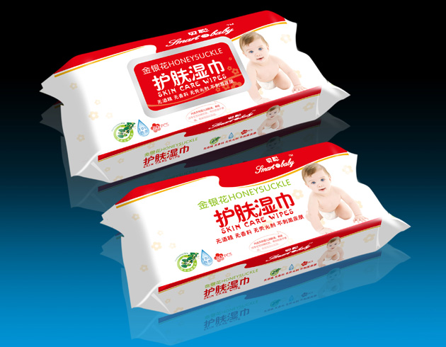 貝聰XBC85金銀花護(hù)膚濕巾80片紅色