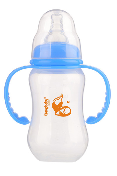 好氏嬰童標(biāo)口藍(lán)色弧形PP奶瓶