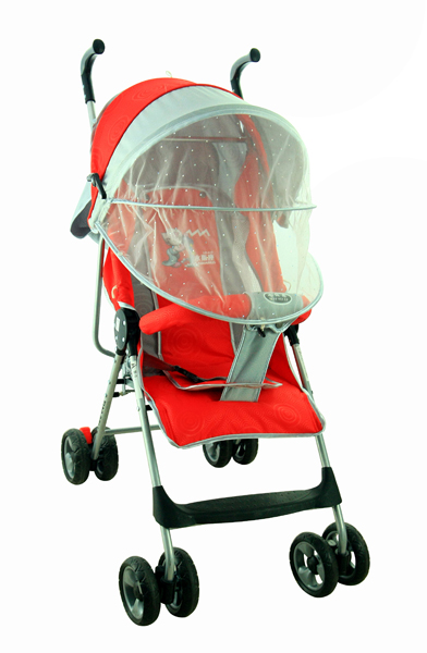 小貝樂全自動帶傘柄紅色yinge推車T116-2hp