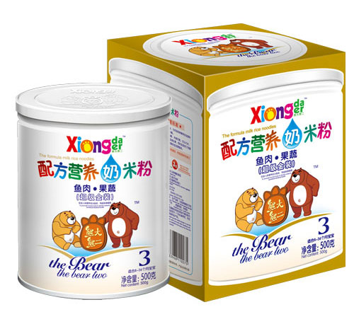 熊大熊二魚(yú)肉果蔬配方營(yíng)養(yǎng)奶米粉