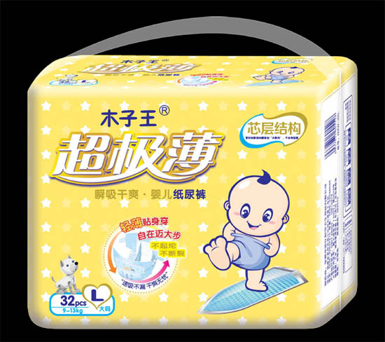 木子王超級薄芯層結構紙尿褲L碼