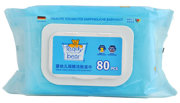 泰迪熊yingye弱酸潔膚濕巾80片裝