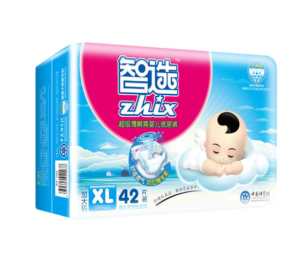 智選超級(jí)薄瞬爽yinge紙尿褲XL