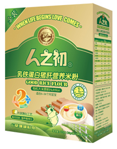 人之初yinge乳鐵蛋白豬肝米粉2段盒裝