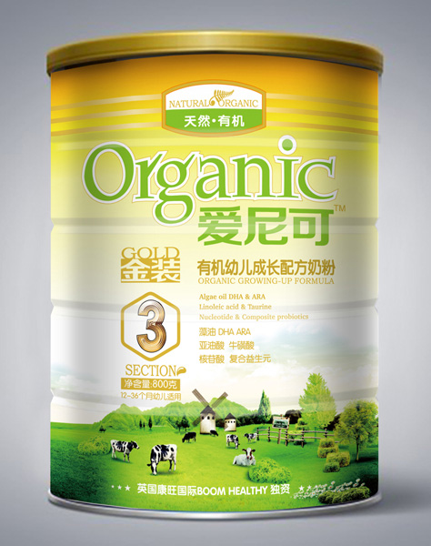 愛尼可金裝有機youe成長配方奶粉3段800g