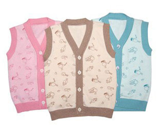 嬰比迪細(xì)針印花背心