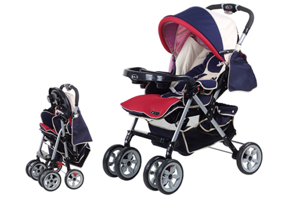 金六一折疊式藍(lán)色yinge推車