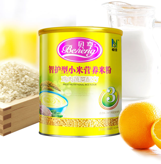 貝亨3段雞肉蔬菜配方小米米粉