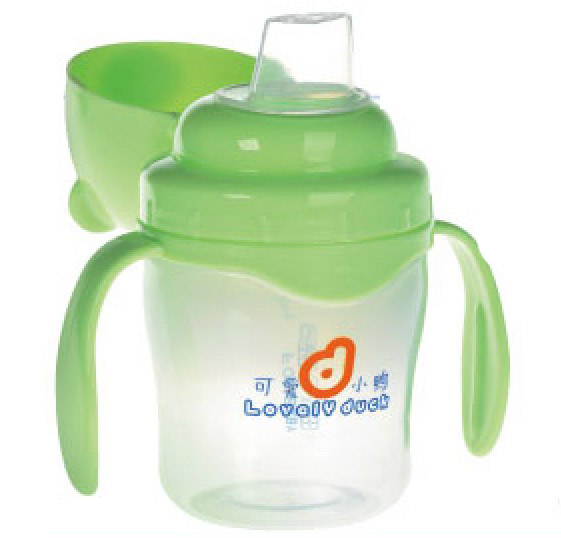 可愛小鴨果汁奶嘴型成長造型訓(xùn)練杯