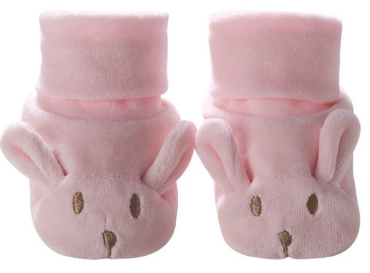 八格鳥(niǎo)粉色小兔天鵝絨yinge鞋