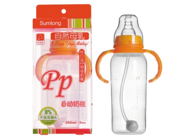 圣馬龍自然母乳標準口徑PP自動奶瓶260ml