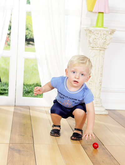 丑丑新款童裝藍色