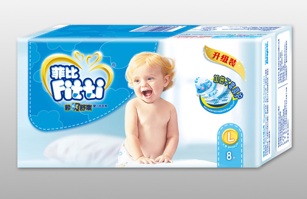 菲比秒吸舒爽yinge紙尿褲L8片