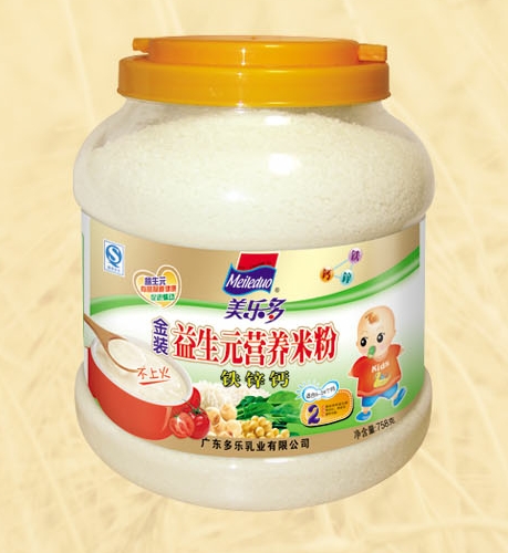 美多樂(lè)罐裝鐵鋅鈣益生元營(yíng)養(yǎng)米粉2段