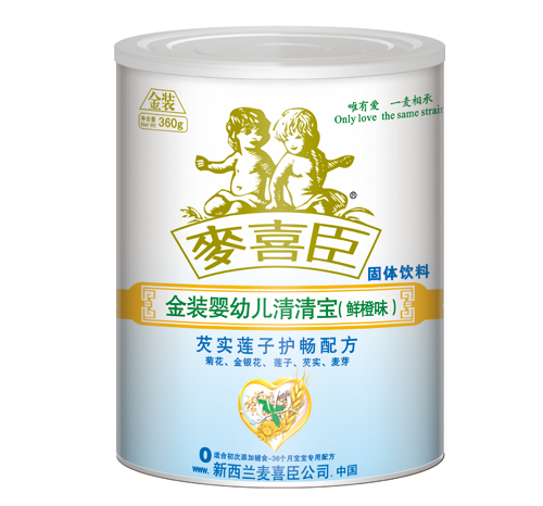 麥喜臣金裝yingye清清寶鮮橙味(聽裝)