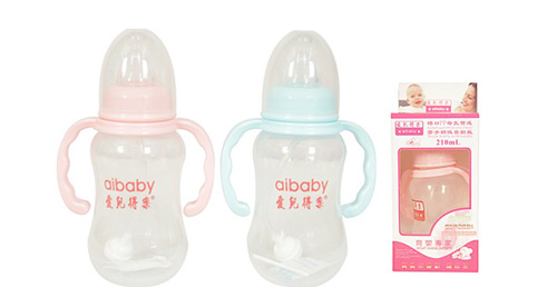 愛(ài)兒得樂(lè)210ml標(biāo)口PP帶柄自動(dòng)奶瓶