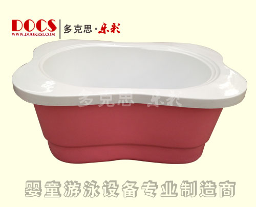 多克思樂(lè)彩兒童花瓣洗澡盆紅色
