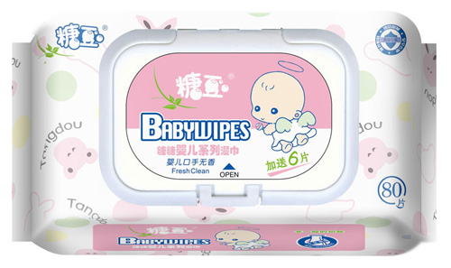 糖豆糖糖yinge手口80片無香濕巾