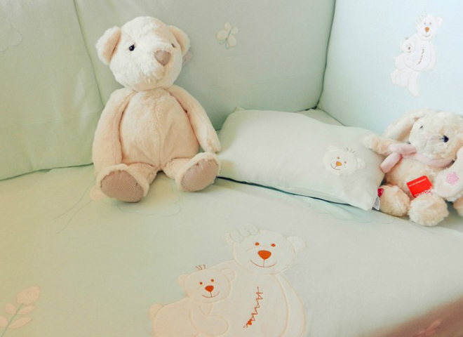 喜樂(lè)寶淺綠床品三件套