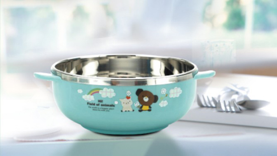 朗維防燙抗菌不銹鋼雙耳碗280ml