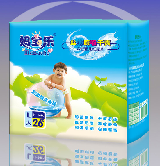 媽寶樂紙絲薄瞬吸干爽尿片L26片