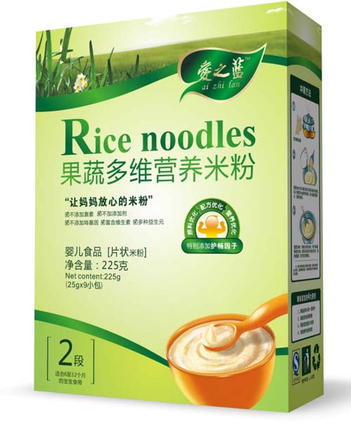 愛之藍果蔬多維營養(yǎng)米粉2段