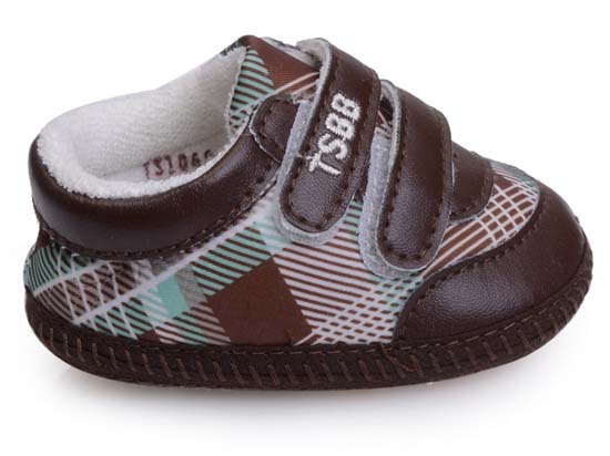 天使之嬰提花布+PUyoue學(xué)步鞋咖色