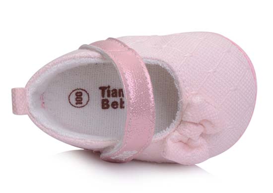 天使之嬰提花布youe學(xué)步鞋粉紅