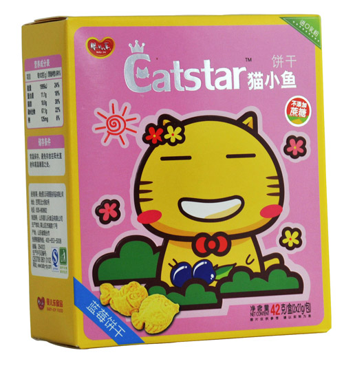 yinge樂貓小魚藍莓餅干