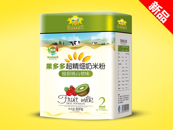 金盾愛嬰獼猴桃山楂超精細(xì)奶米粉聽裝