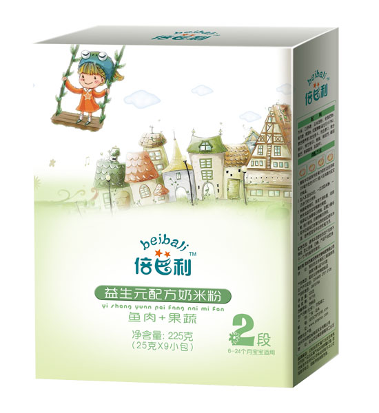 倍芭利魚肉果蔬益生元配方奶米粉盒裝