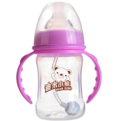 迪米小熊寬口有柄自動(dòng)PP奶瓶210ml