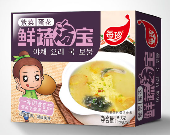 每珍鮮蔬湯寶-紫菜蛋花