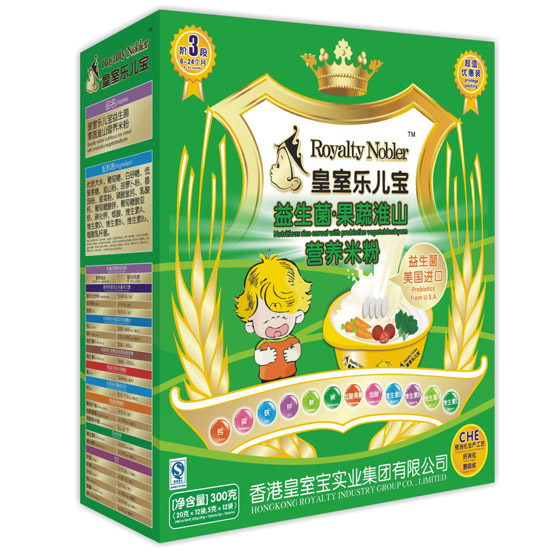 皇室樂兒寶益生菌果蔬淮山營(yíng)養(yǎng)米粉300克