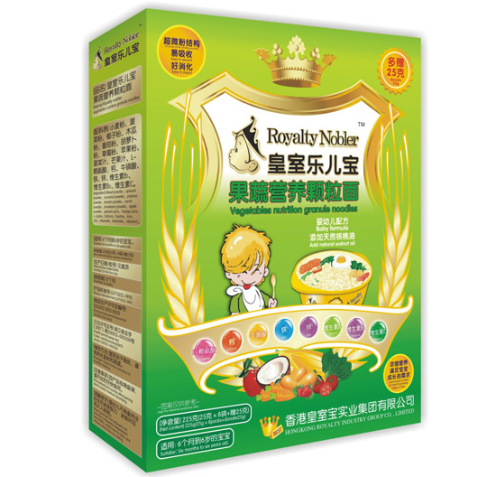 皇室樂兒寶果蔬營養(yǎng)顆粒面225克