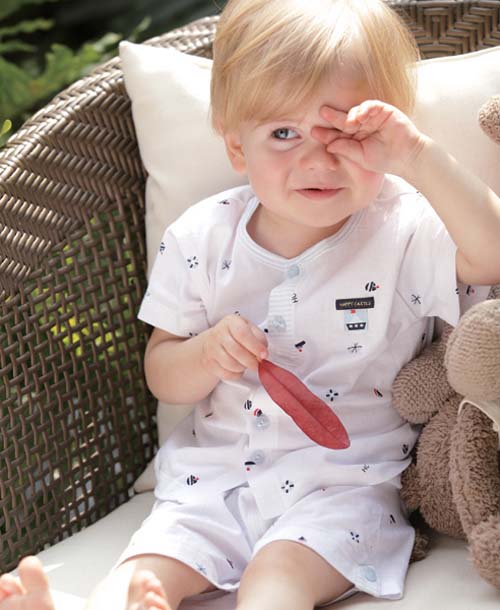 快樂城堡背心短褲套裝白色