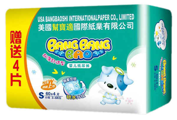 幫幫寶超薄舒適型yinge紙尿褲S60+4片