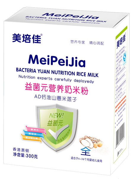 美培佳AD鈣淮山薏米蓮子益菌元營(yíng)養(yǎng)奶米粉盒裝