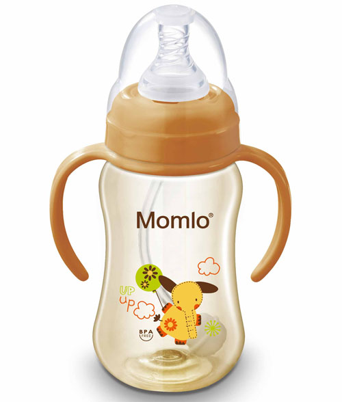 苗苗樂(lè)標(biāo)口弧形PPS奶瓶210ML