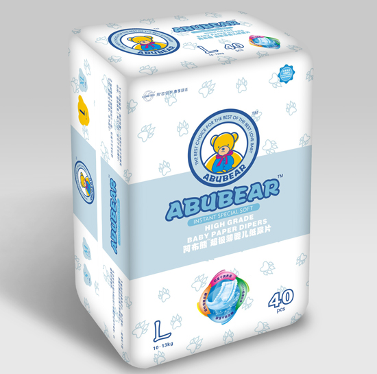 阿布熊超級(jí)薄yinge紙尿片L碼40片