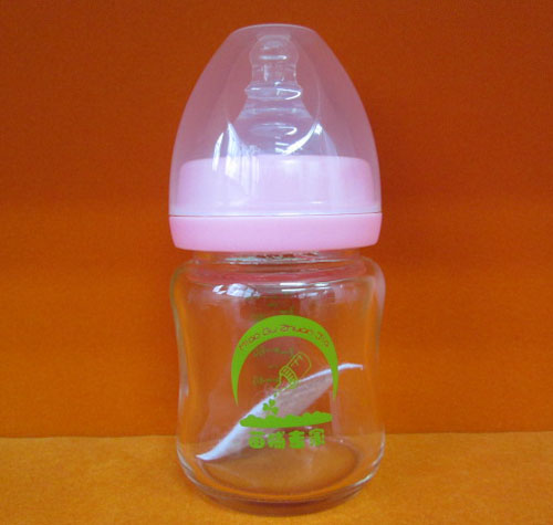 苗哺專家4安寬口弧形抗摔防爆玻璃奶瓶