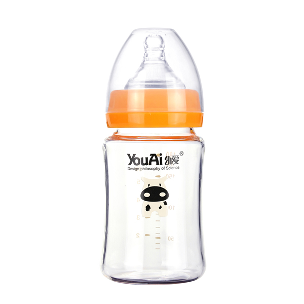幼愛(ài)晶鉆玻璃寬口奶瓶180ml