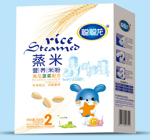 聰聰龍南瓜菠菜配方蒸米營養(yǎng)米粉2段盒裝