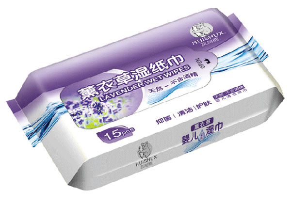 灰樹熊薰衣草濕紙巾15片裝