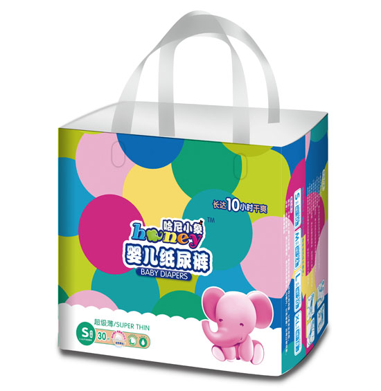 哈尼小象超級(jí)薄yinge紙尿褲S碼30片