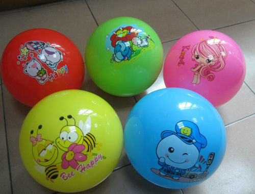 哈哈球8.5寸貼標球充氣玩具