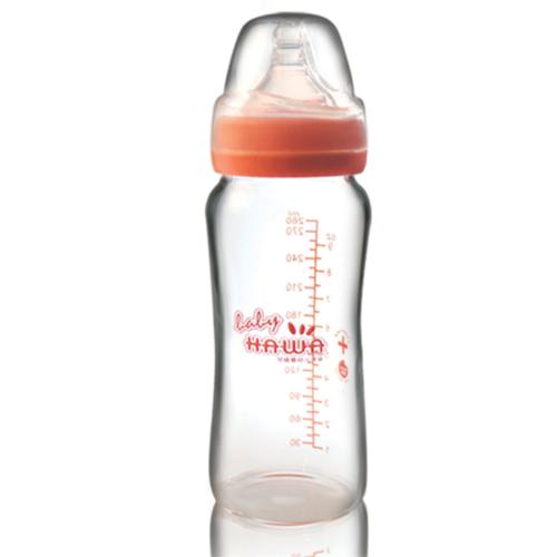 可娃寬口徑晶鉆玻璃奶瓶280ML