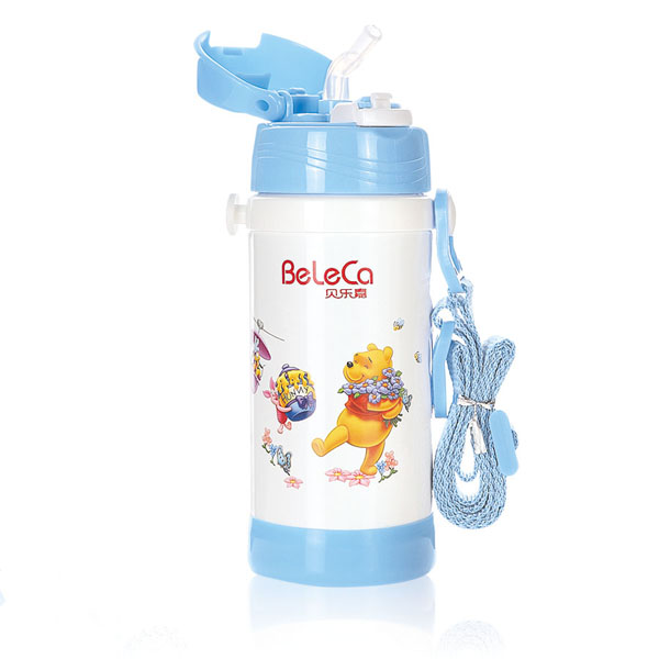 貝樂嘉藍(lán)色卡通保溫水壺