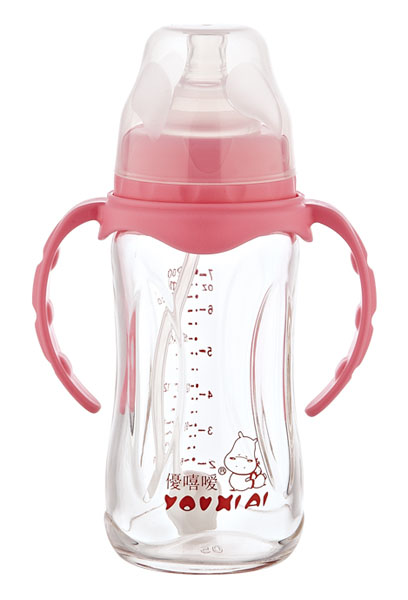 優(yōu)嘻噯全抗體玻璃自動(dòng)奶瓶紅色200ml