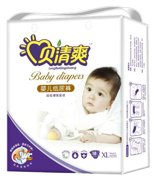 貝清爽超級(jí)薄yinge紙尿褲XL18片